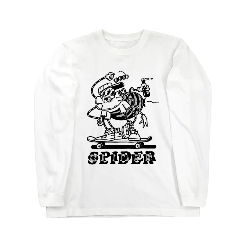 nidan-illustrationの"SPIDER SLIDER" ロングスリーブTシャツ