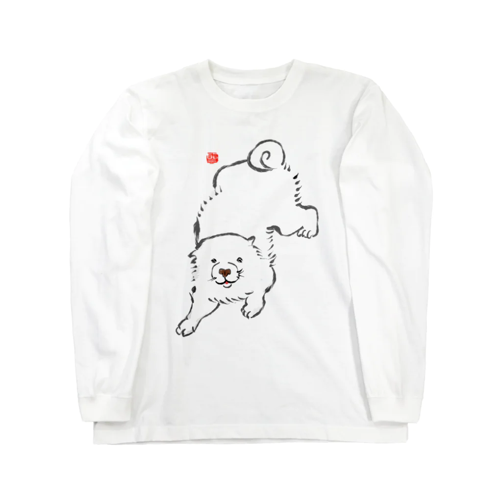 ふくふく商店の長沢芦雪の「あの犬」シリーズ ロングスリーブTシャツ