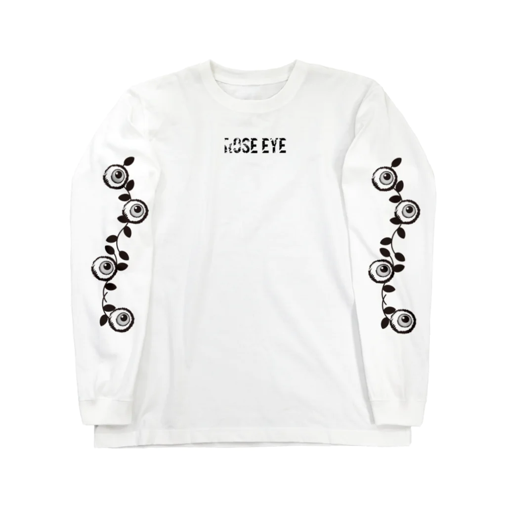 北のすじこ亭の薔薇目玉プリント Long Sleeve T-Shirt