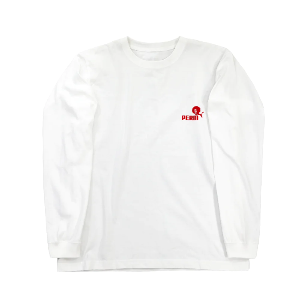 グラフィンのパーマ PERM 赤胸ロゴ Long Sleeve T-Shirt