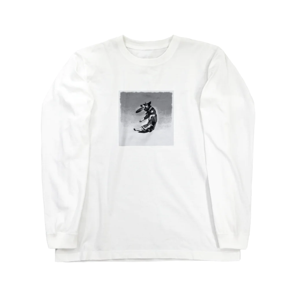 野鳥と犬の竃蔵屋(かまくらや)のディスクドッグ。犬。Disc dog。 Long Sleeve T-Shirt