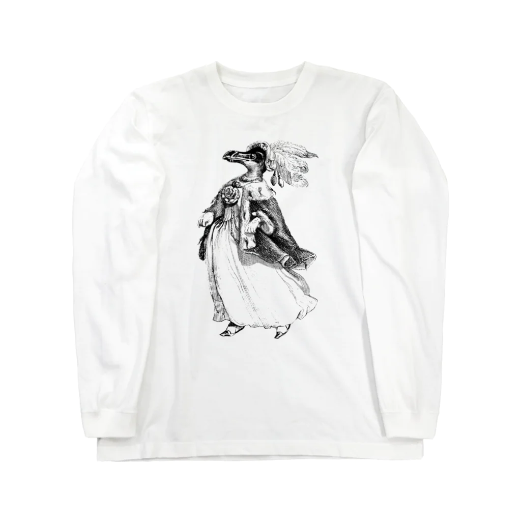 古書　天牛書店のグランヴィル「ペンギン」＜アンティーク・プリント＞ Long Sleeve T-Shirt