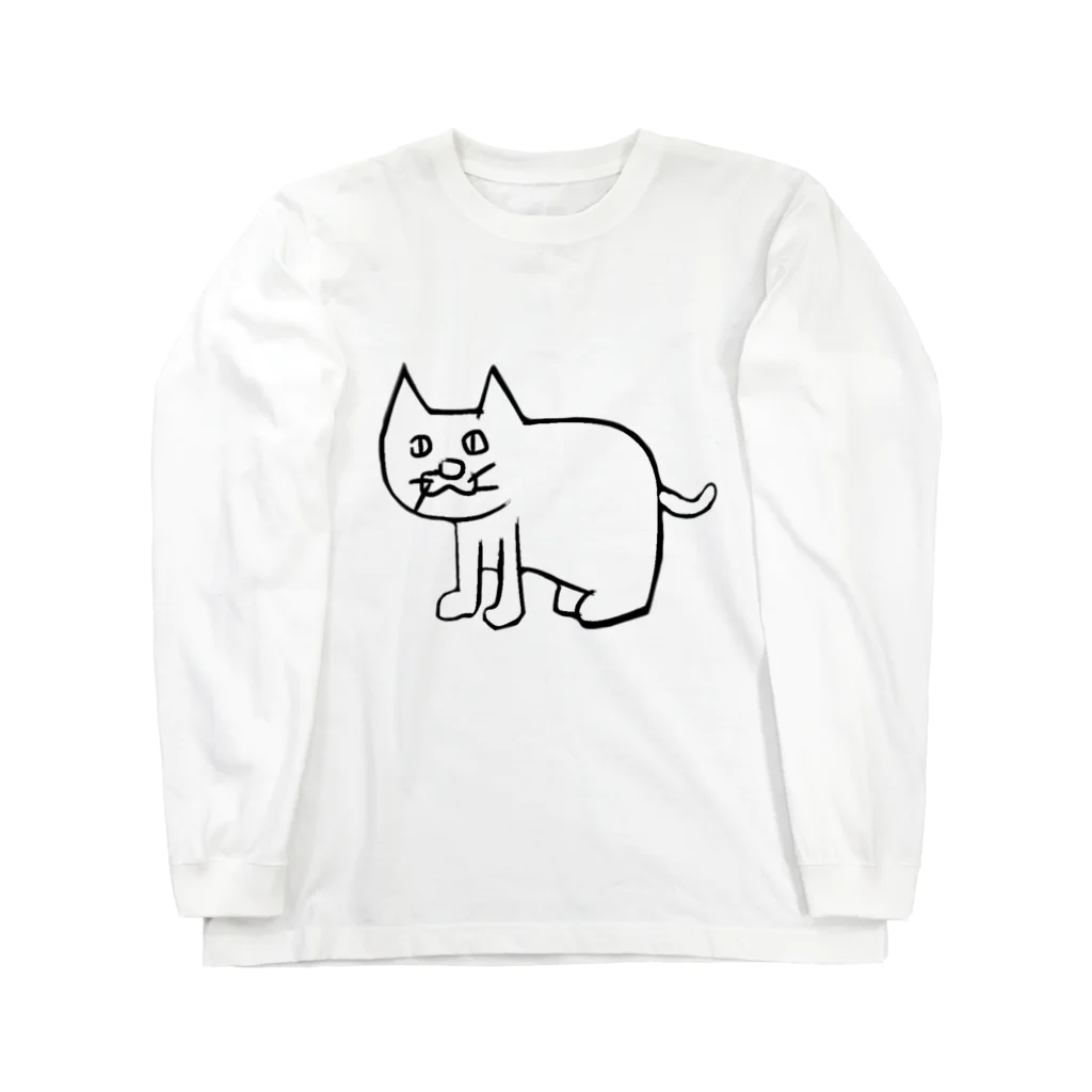 左向きの動物の左向きの動物 ロングスリーブTシャツ