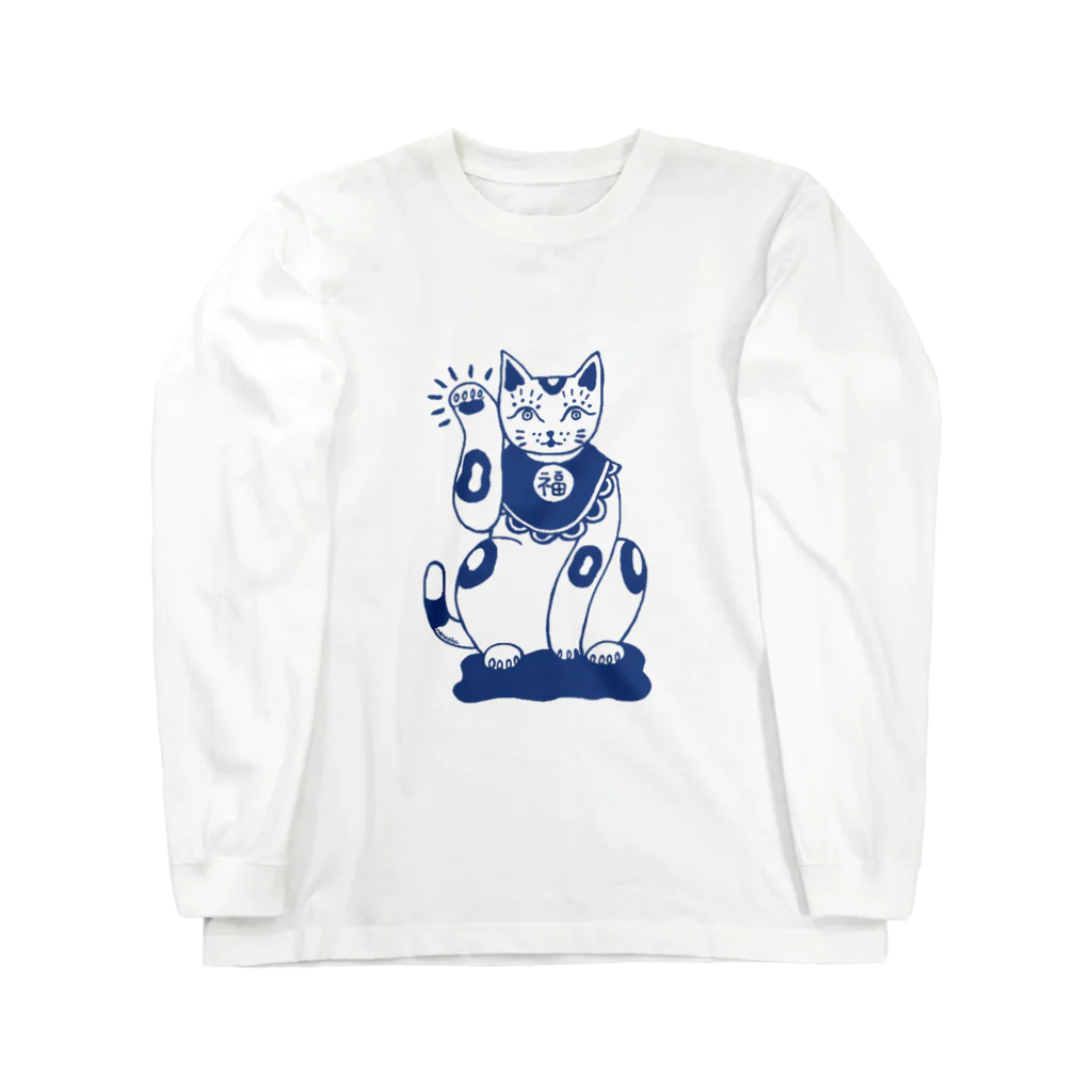 774／nanashiの招き猫　福かもん ロングスリーブTシャツ