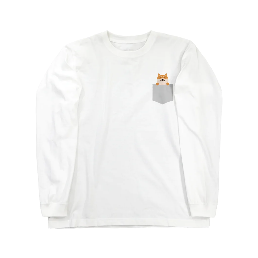 しばじるしデザインのひょっこり柴犬 Long Sleeve T-Shirt