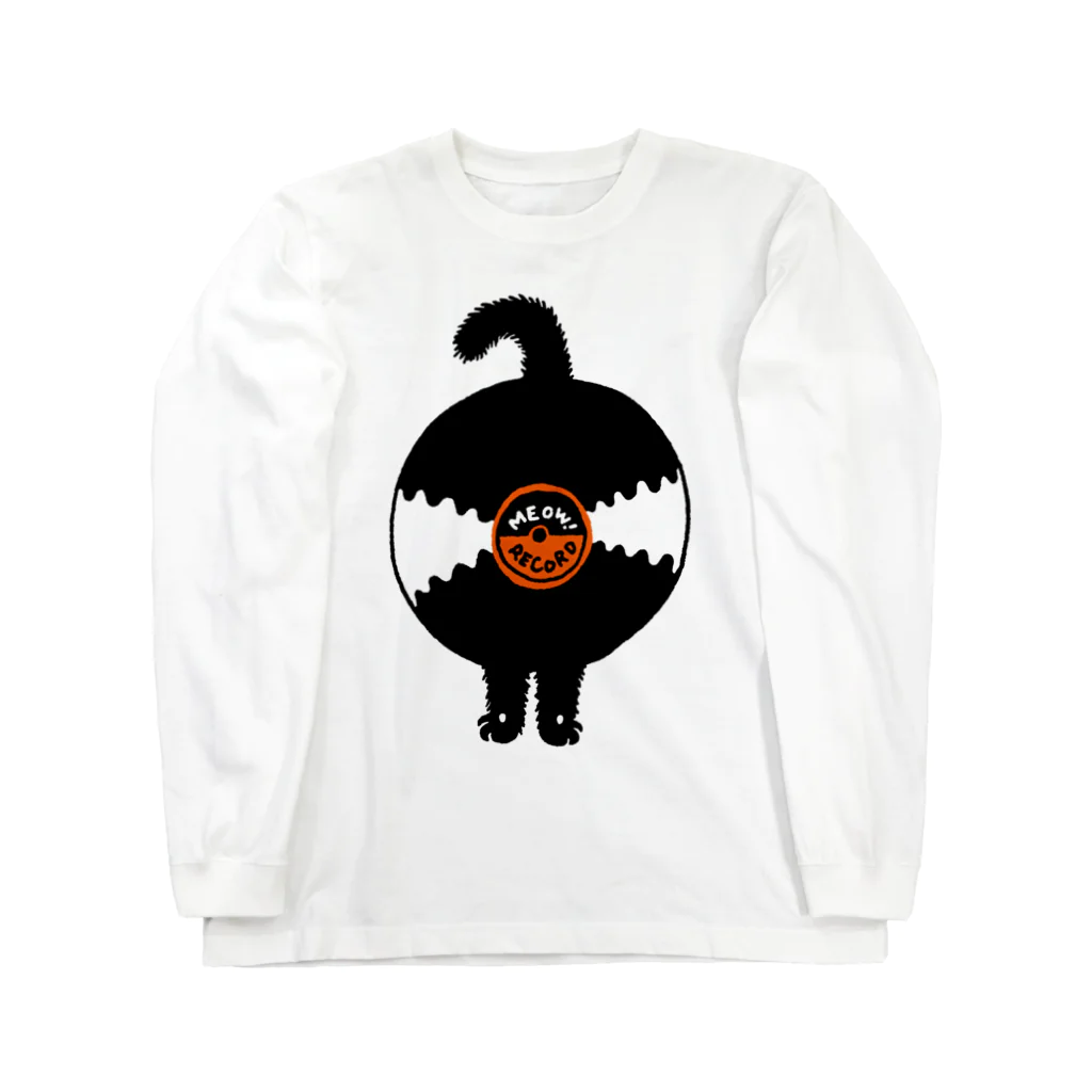 黒ねこ意匠企画室のMEOW! RECORD Long Sleeve T-Shirt