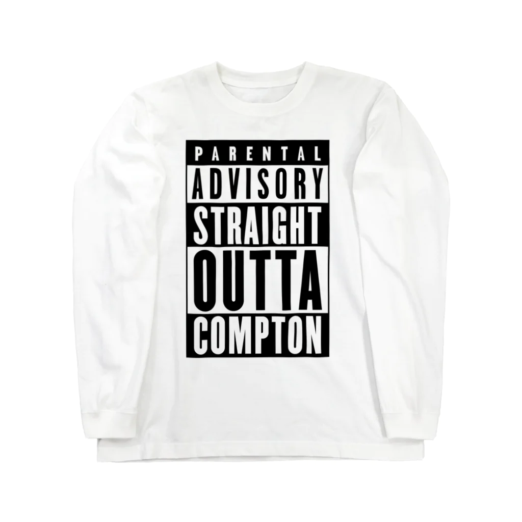 DRIPPEDのPARENTAL ADVISORY STRAIGHT OUTTA COMPTON-ペアレンタル・アドバイザリー・ストレイト・アウタ・コンプトン- ボックスロゴ ロングスリーブTシャツ