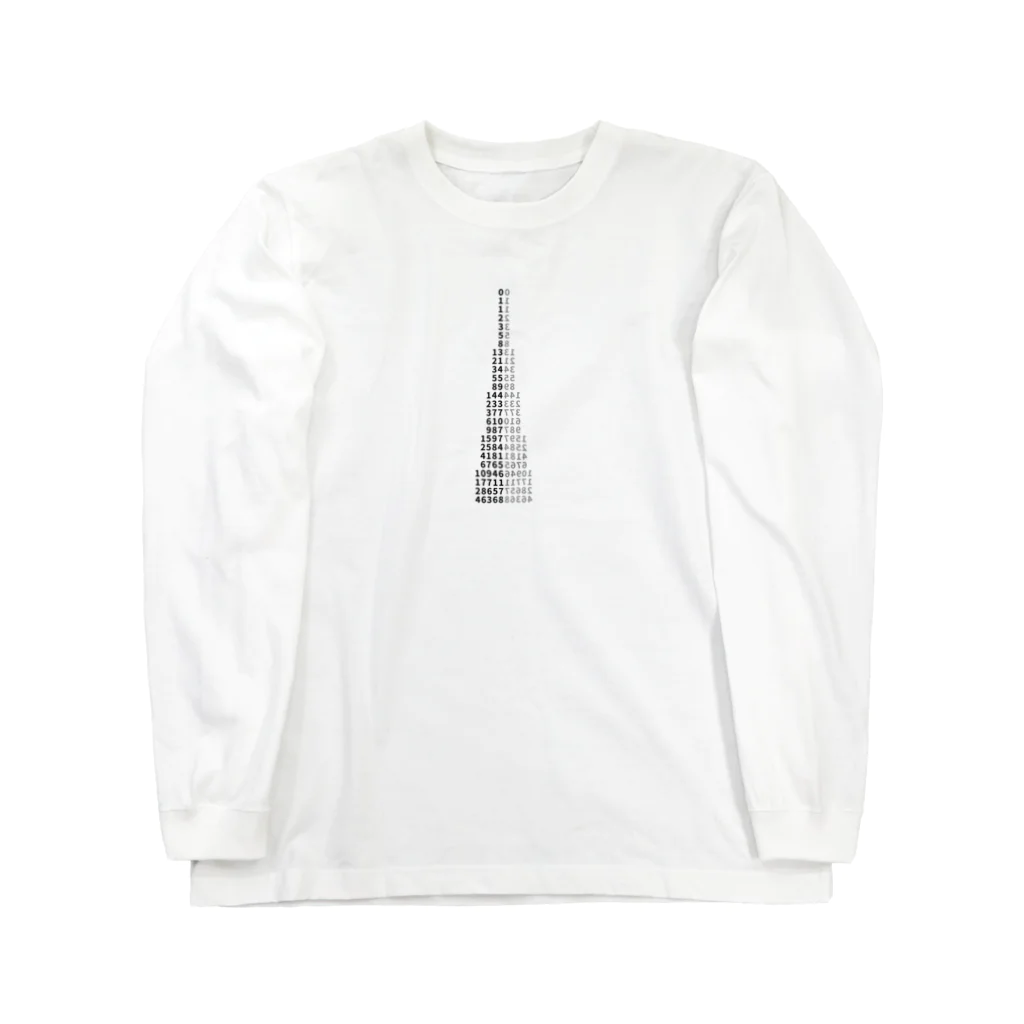 Miraichanのフィボナッチ数のタワー ロングスリーブTシャツ