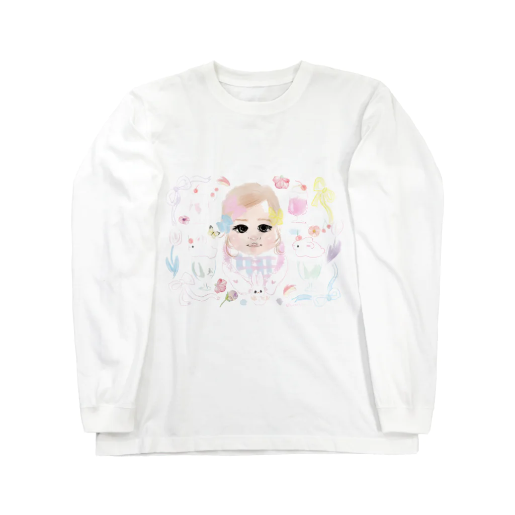 erielinestyleのBaby Nichola Rabbit soda 롱 슬리브 티셔츠