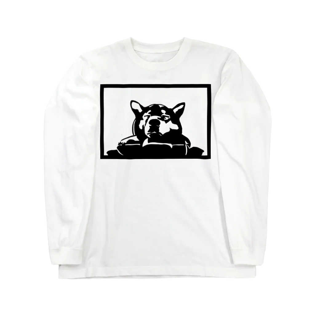 高橋わたがしの切り絵・犬 Long Sleeve T-Shirt