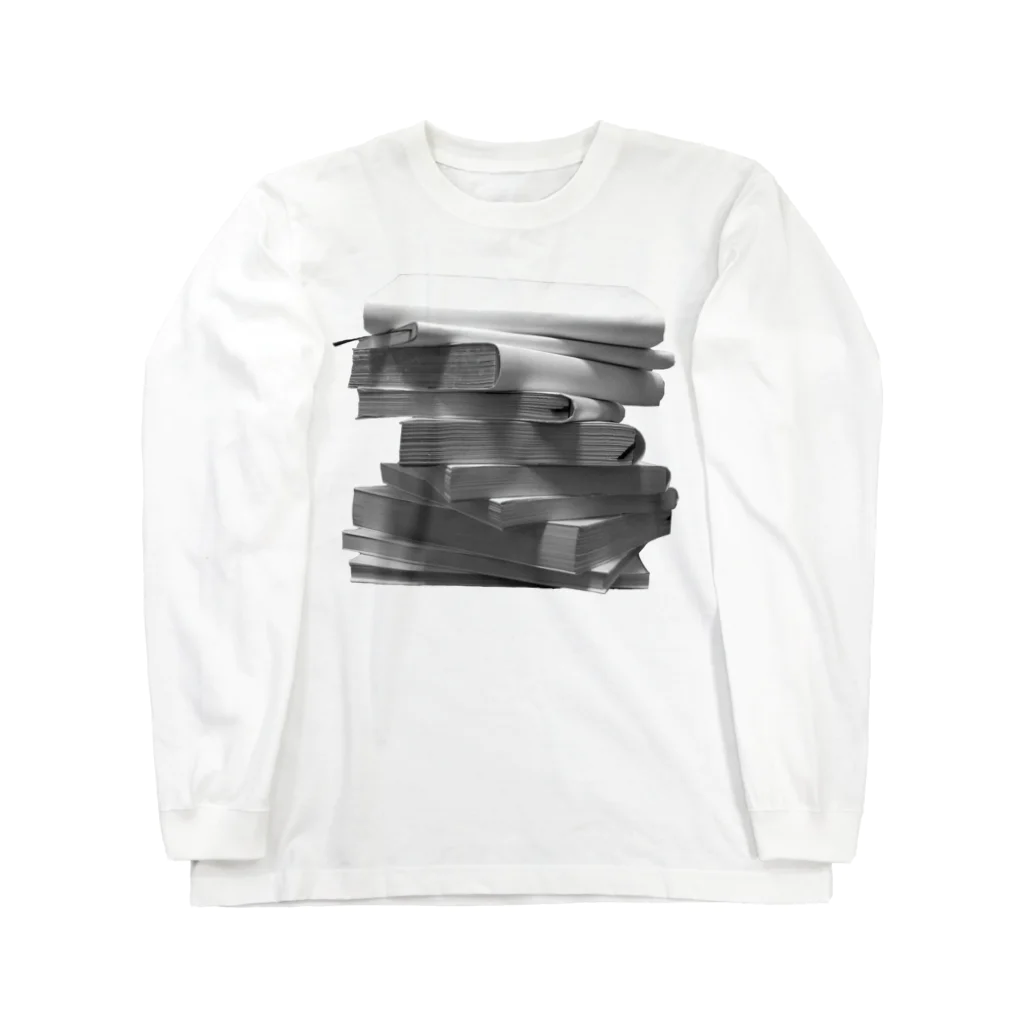 サイトウユカの積んだ本 Long Sleeve T-Shirt