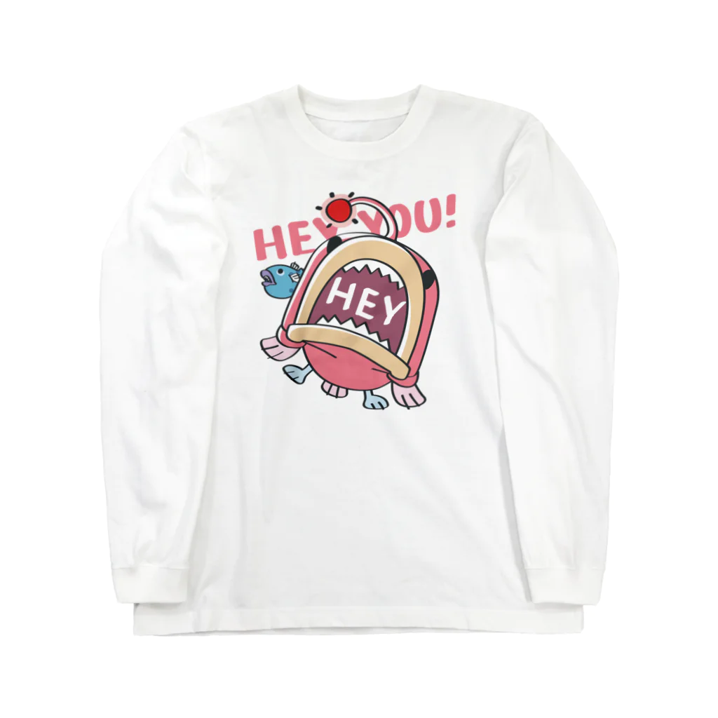 イラスト MONYAAT のHEY YOU!*釣れたかもA* ロングスリーブTシャツ