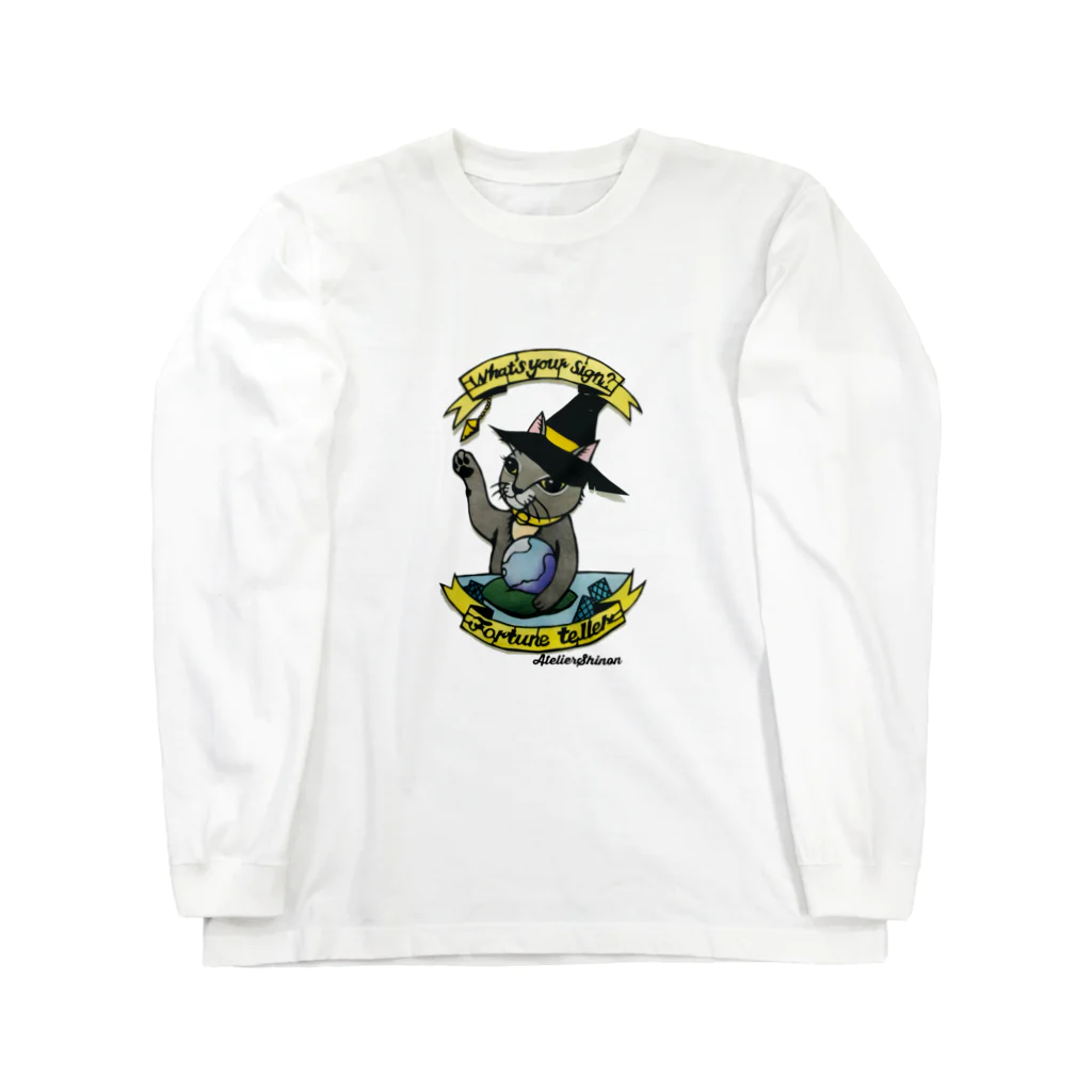 atelier shinonの猫の占い師 Long Sleeve T-Shirt