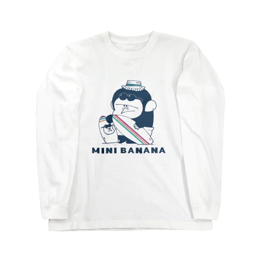 MINI BANANA ゴリラの親子のMINI BANANA サーフィンゴリラ親子 Long Sleeve T-Shirt