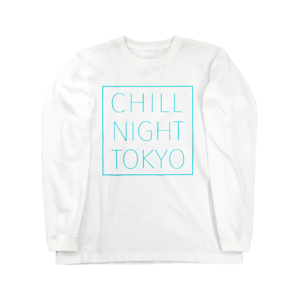 Chill Night Tokyo ClothingのCNT square  logo / Tiffany  blue ロングスリーブTシャツ