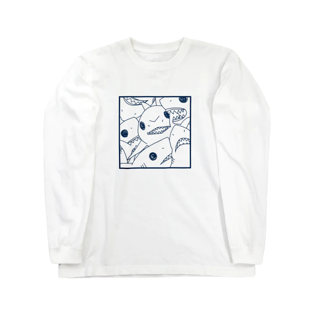 CeruCeruのサメづくし(モノクロ) Long Sleeve T-Shirt