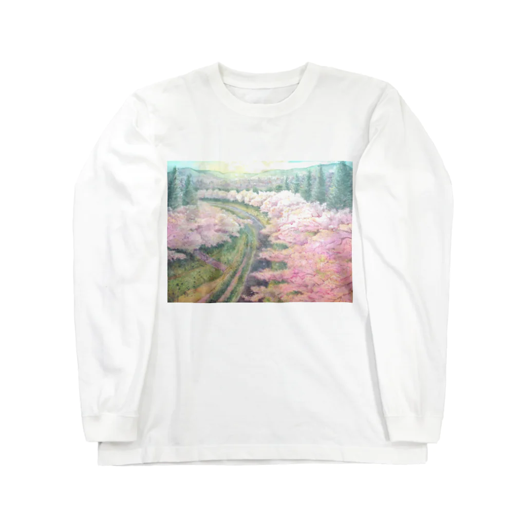 志瓜のSUZURIの桜の海 Long Sleeve T-Shirt