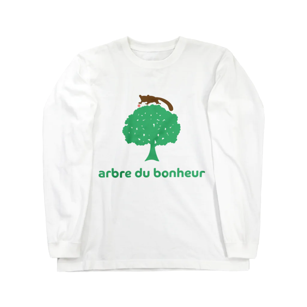 arbre du bonheurのarbre du bonheur ロゴ カラー ロングスリーブTシャツ