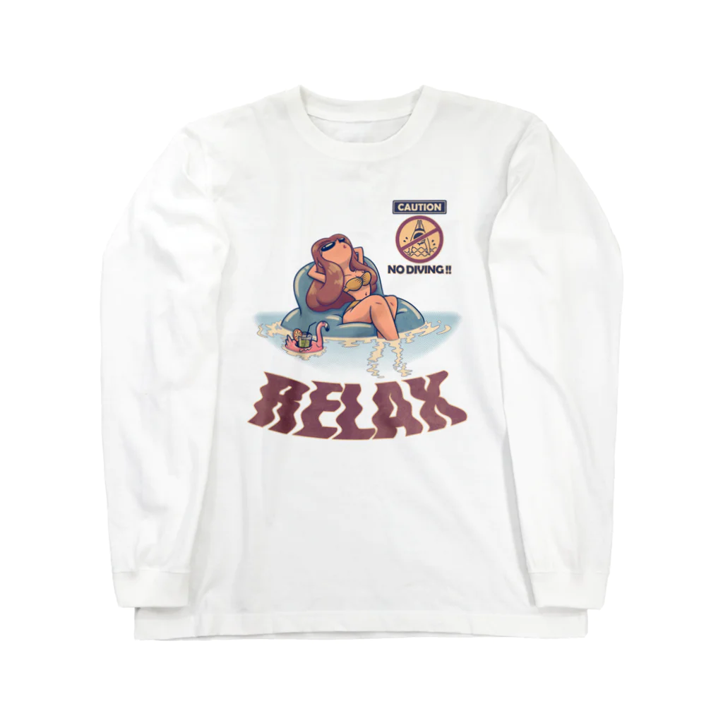 nidan-illustrationの"RELAX" Long Sleeve T-Shirt