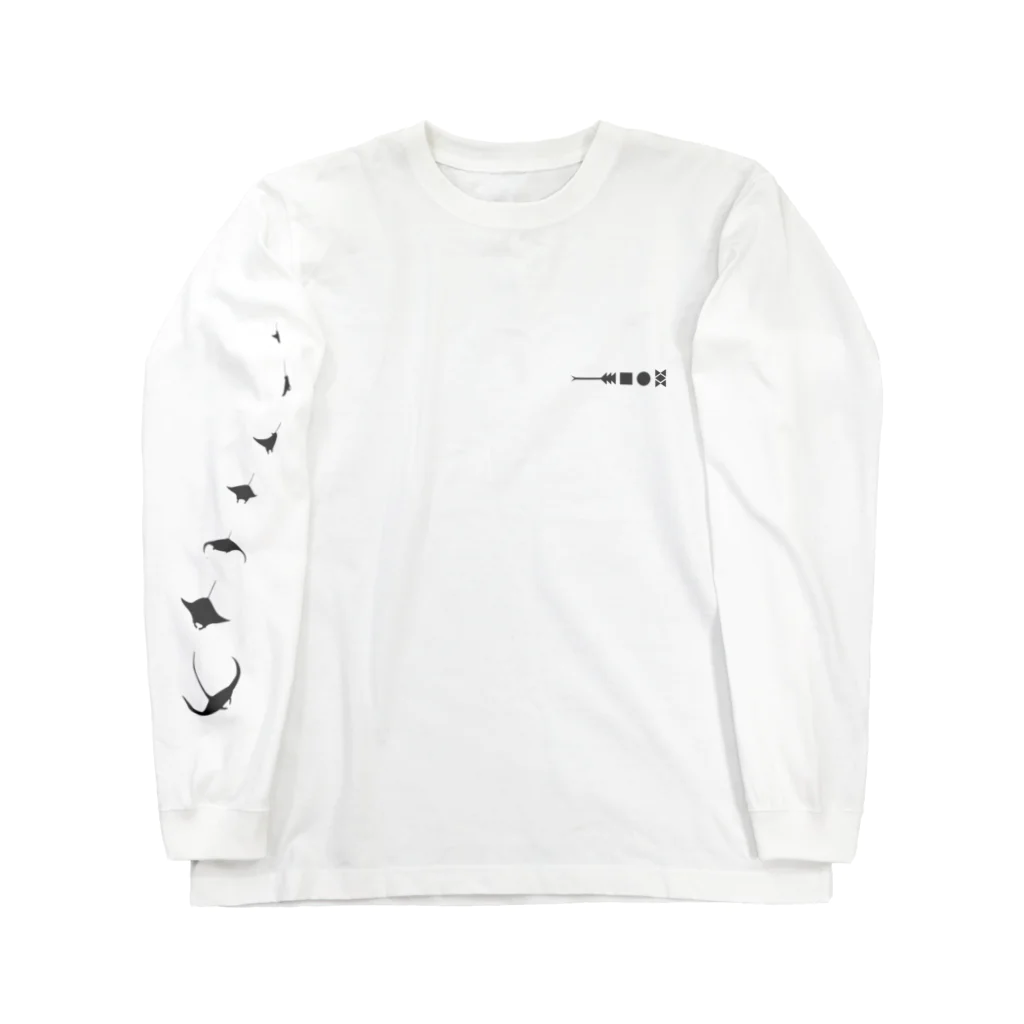 ____.tripのマンタ_八重山(石垣島)ハジチ Long Sleeve T-Shirt