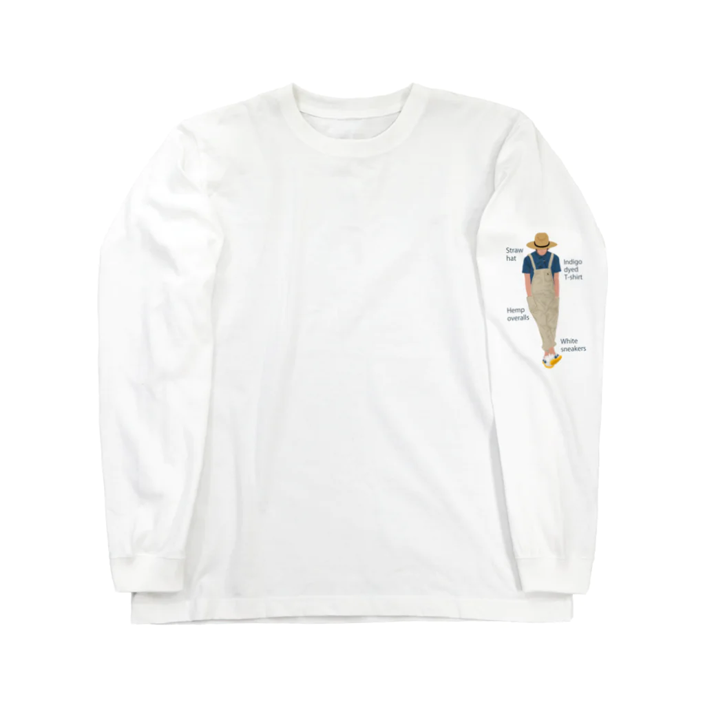 キッズモード某の麦わらの青年にアイテムロゴをそえて Long Sleeve T-Shirt