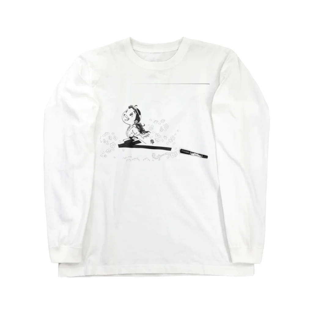 Kotobuki-Nanami design’sのBUDO-Girl 4月 Long Sleeve T-Shirt