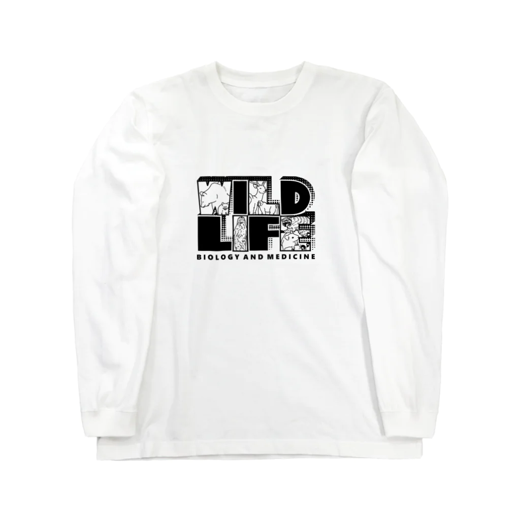 Lab of Wildlife Biology and Medicine OfficialのWILDLIFE - Light color Long Sleeve T-Shirt