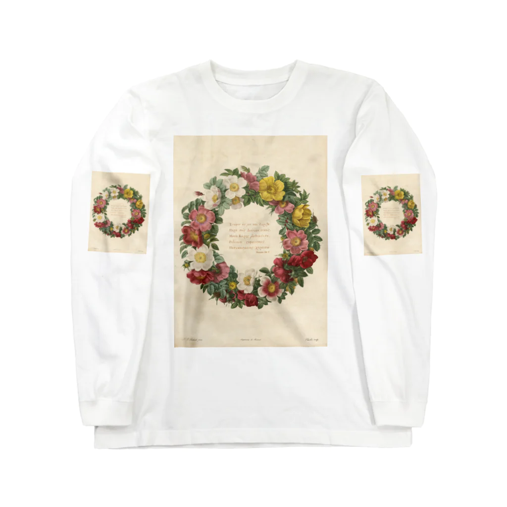 J. Jeffery Print Galleryのルドゥーテ「バラ図譜」 Long Sleeve T-Shirt