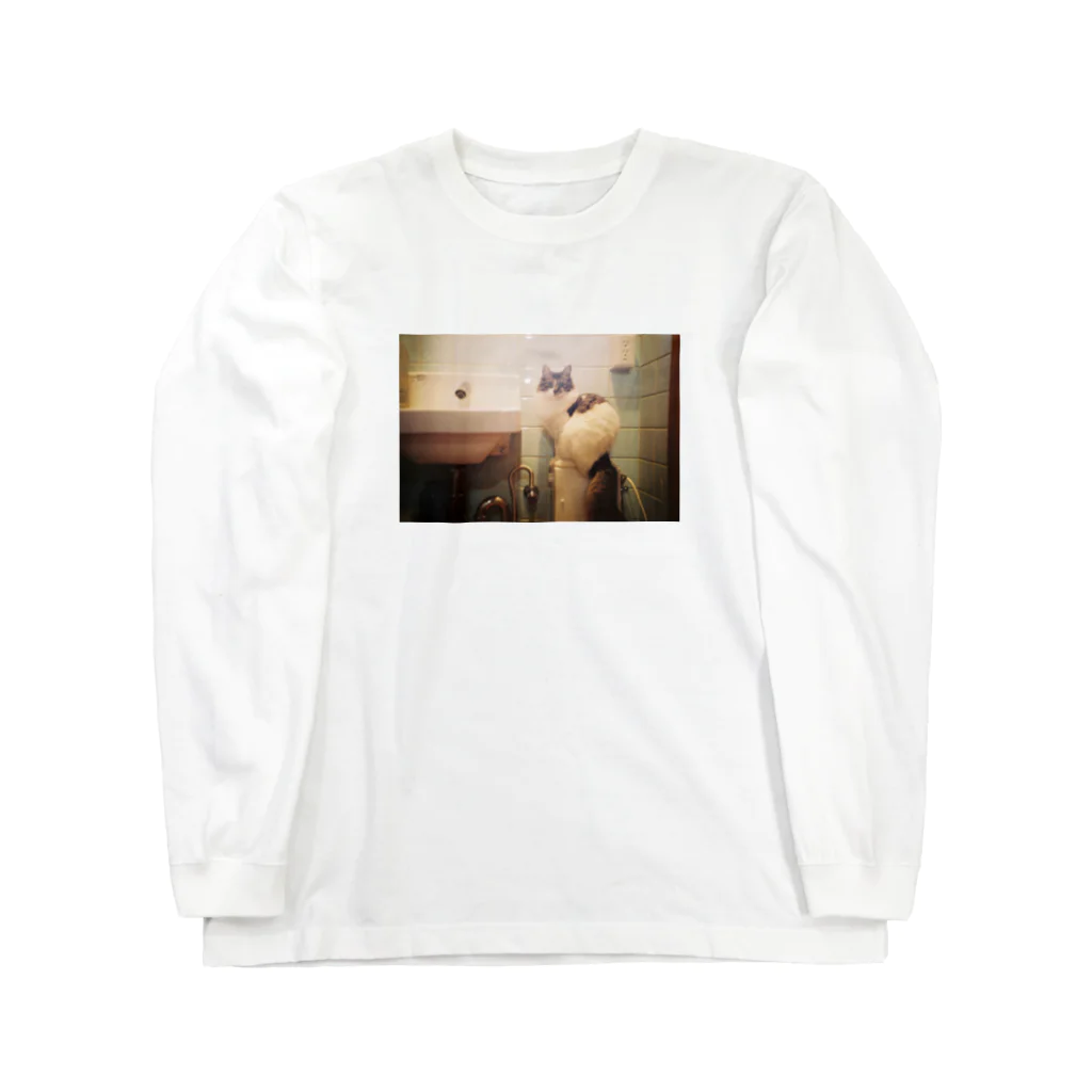 suiyoubiの洗面台猫 Long Sleeve T-Shirt