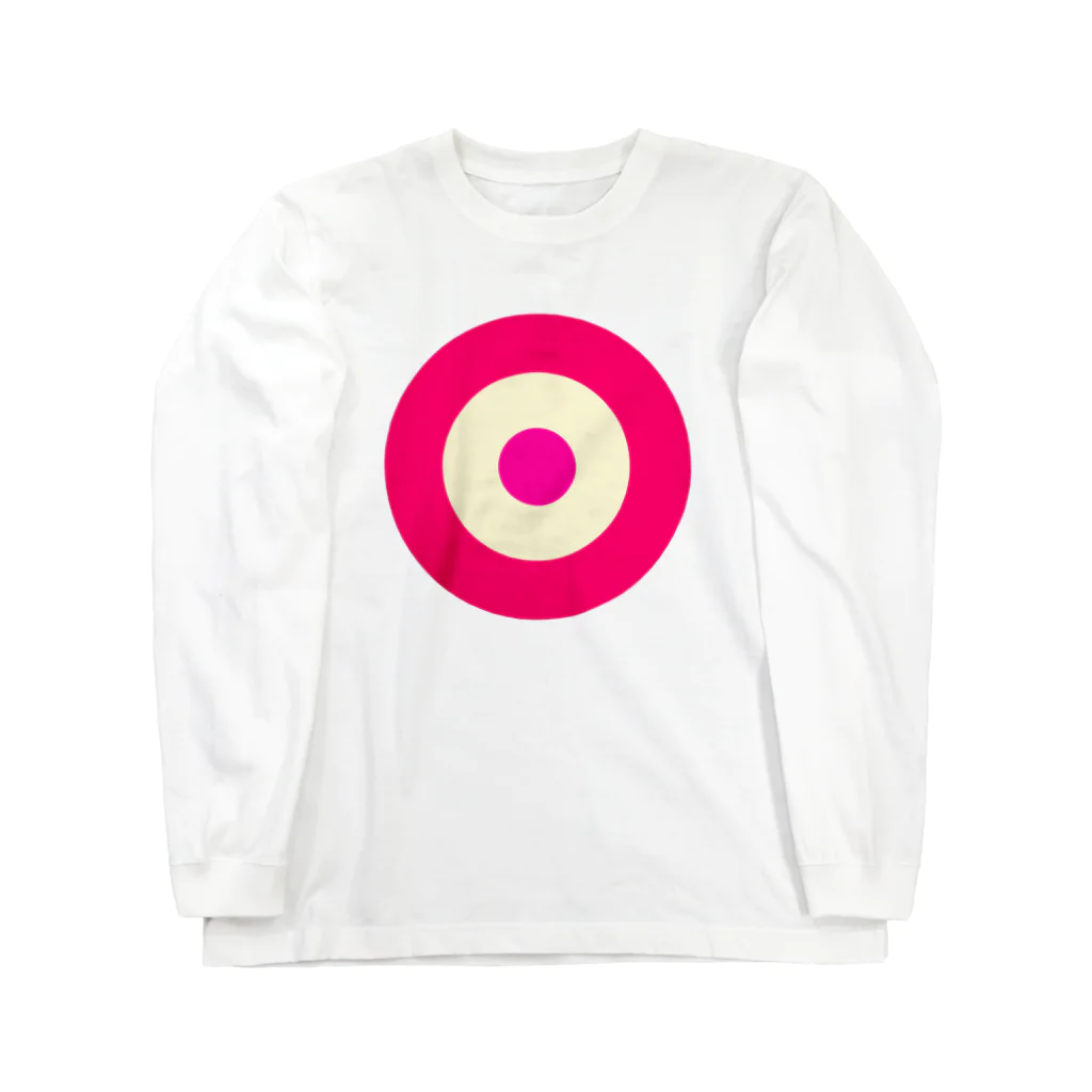 CORONET70のサークルa・ショッキングピンク・クリーム・ショッキングピンク2 ロングスリーブTシャツ