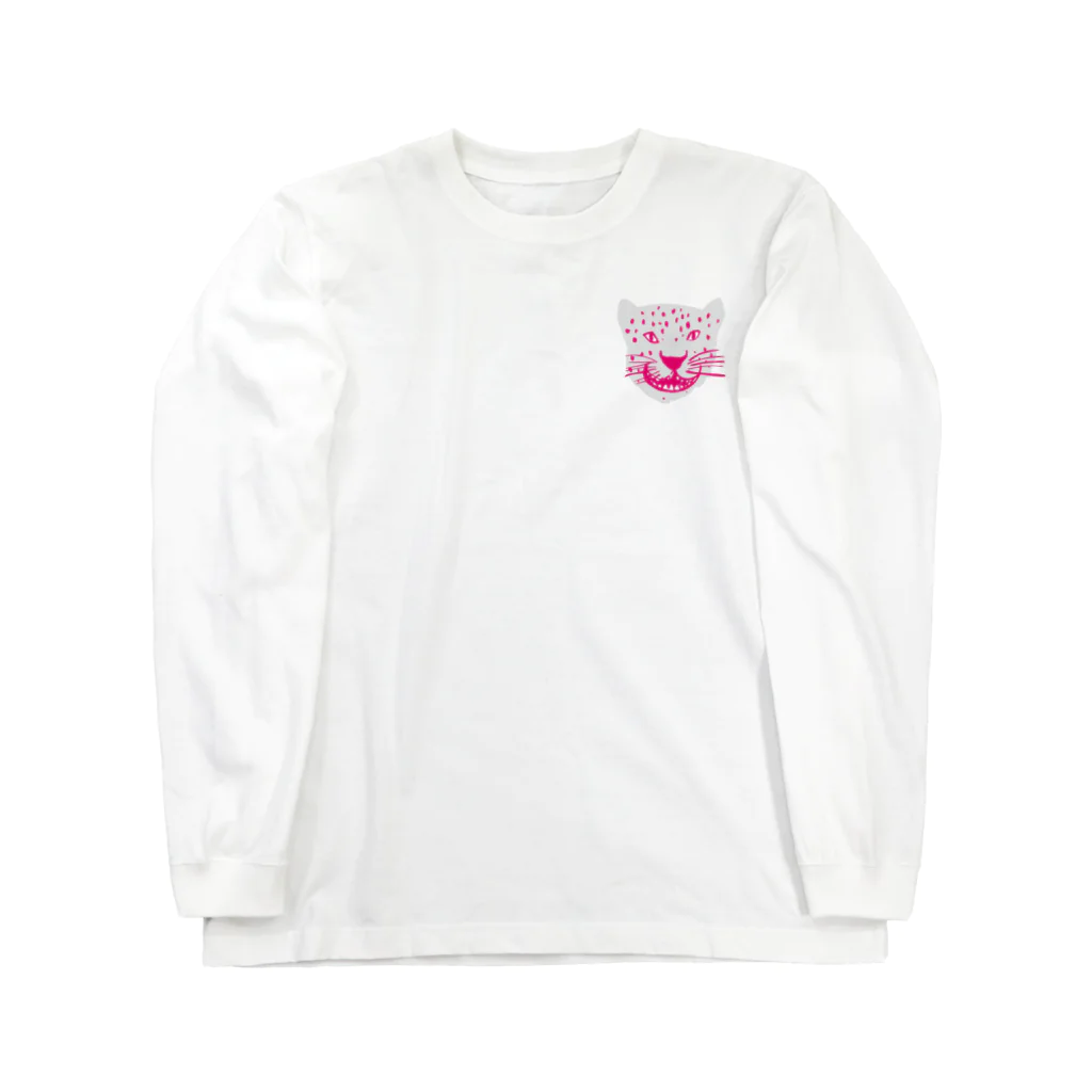 青豹のホワイトジャガーメッシュ２ Long Sleeve T-Shirt