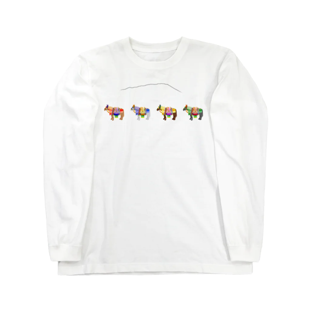 モノツクルヒト　Fuku～ふく～のチャグチャグ馬コ 行列 Long Sleeve T-Shirt