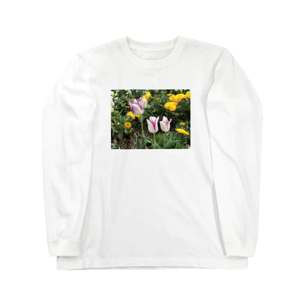 cxcxbbb.SHOPのSinsaibashiの花壇のチューリップ ロングスリーブTシャツ