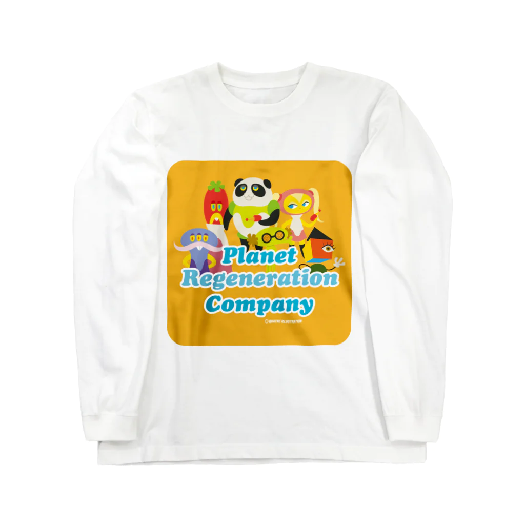 Quatre Illustrationの惑星再生カンパニー01 ロングスリーブTシャツ