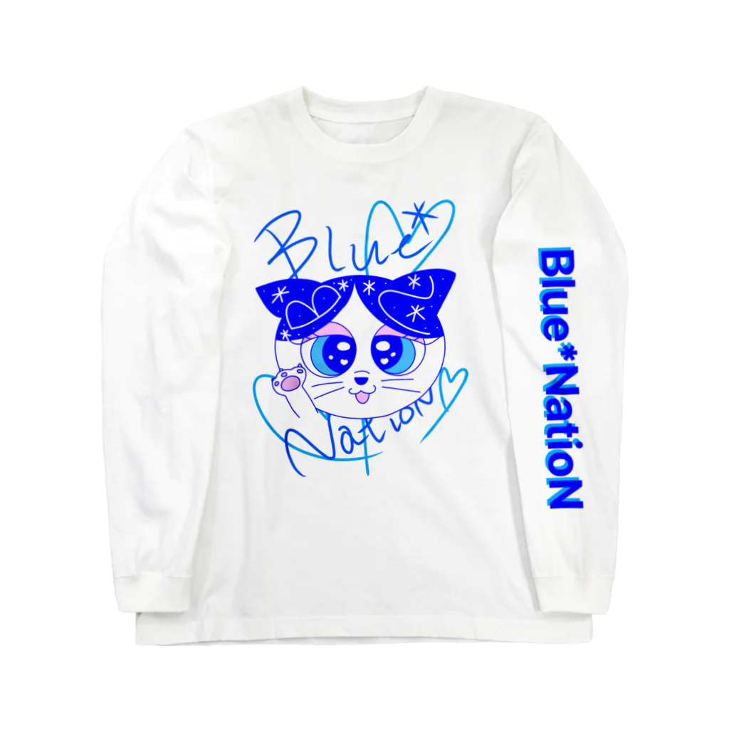 Blue*NatioNのぶるねこ覚醒ver. ロングスリーブTシャツ