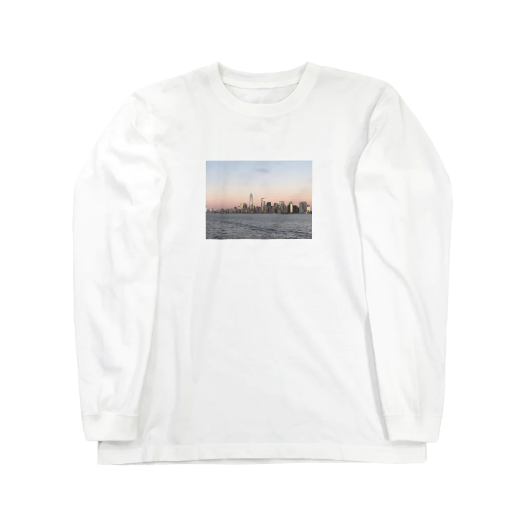 LisaSimpson4 Design のNew York Skyline  ロングスリーブTシャツ