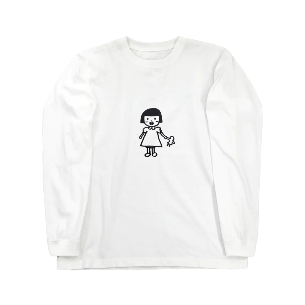 さくら茶のレトロな子供 Long Sleeve T-Shirt