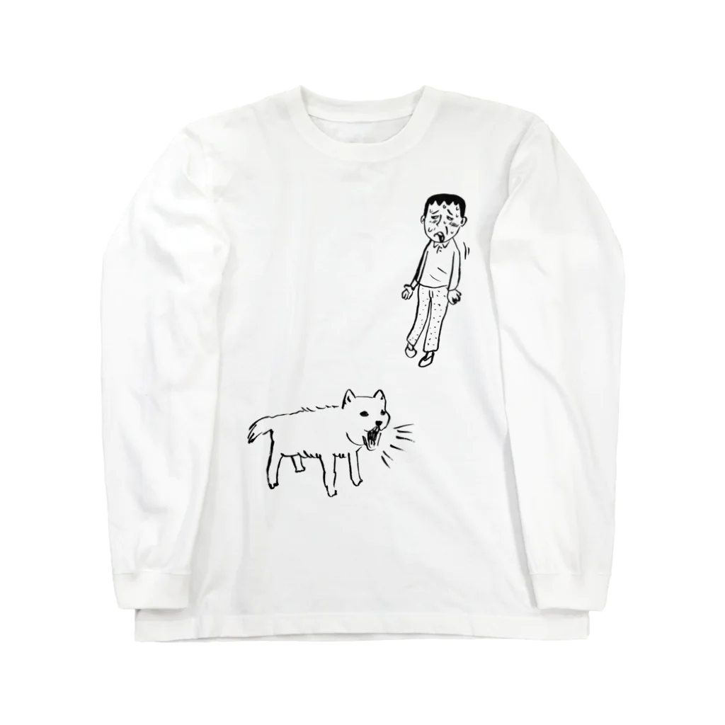 水母の骨プロの犬吠 ロングスリーブTシャツ