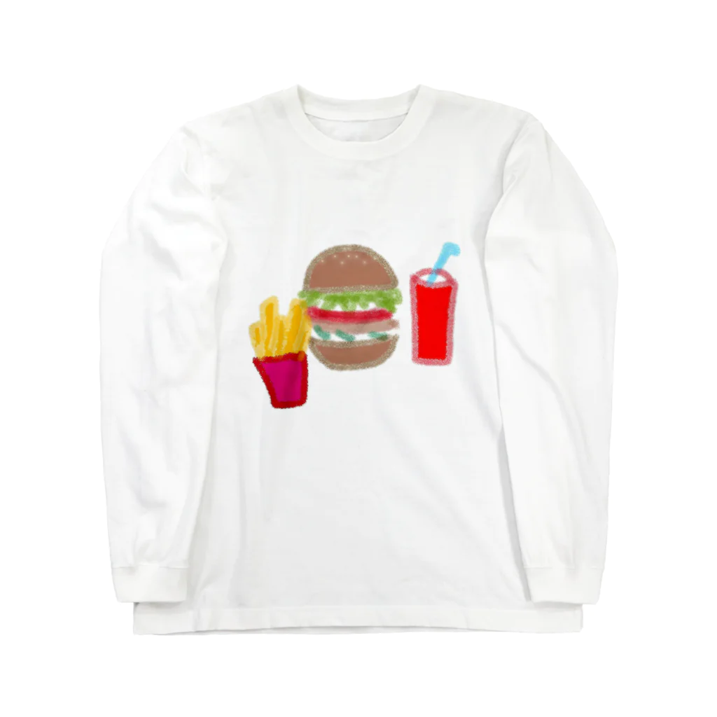 Yumicoco artshopのハンバーガーセット Long Sleeve T-Shirt