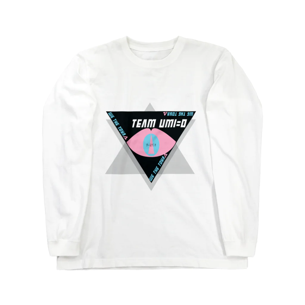 Team海男Umi-Oの【ロゴ大】Team海男スローガン＆メイソン Long Sleeve T-Shirt