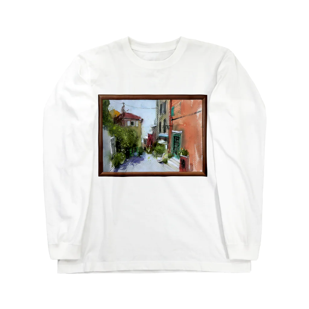 源内コンセプションの【水彩】 Haut-de-Cagnes Long Sleeve T-Shirt