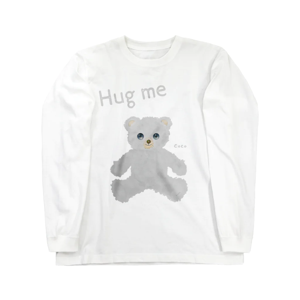 cocoartの雑貨屋さんの【Hug me】（白くま） Long Sleeve T-Shirt
