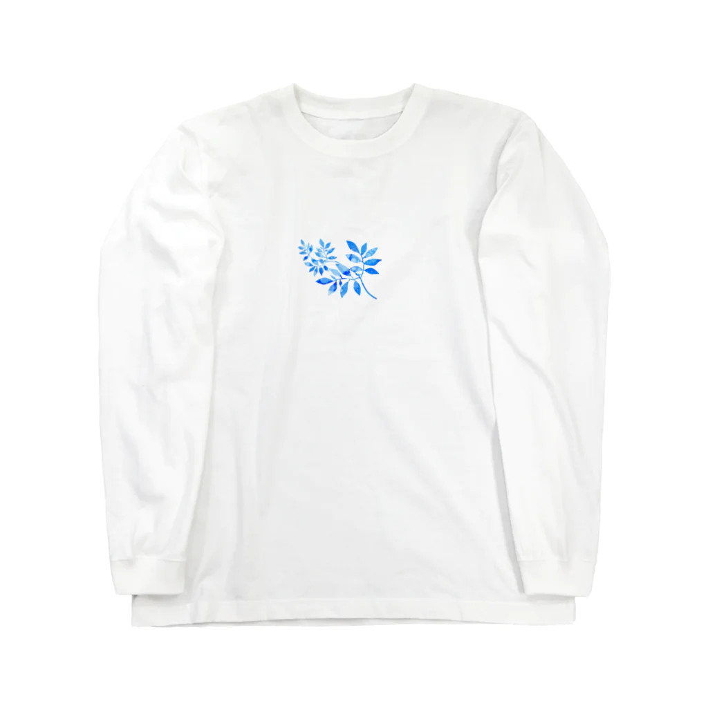 始季彩＠suzuriのBlueLeaf Long Sleeve T-Shirt