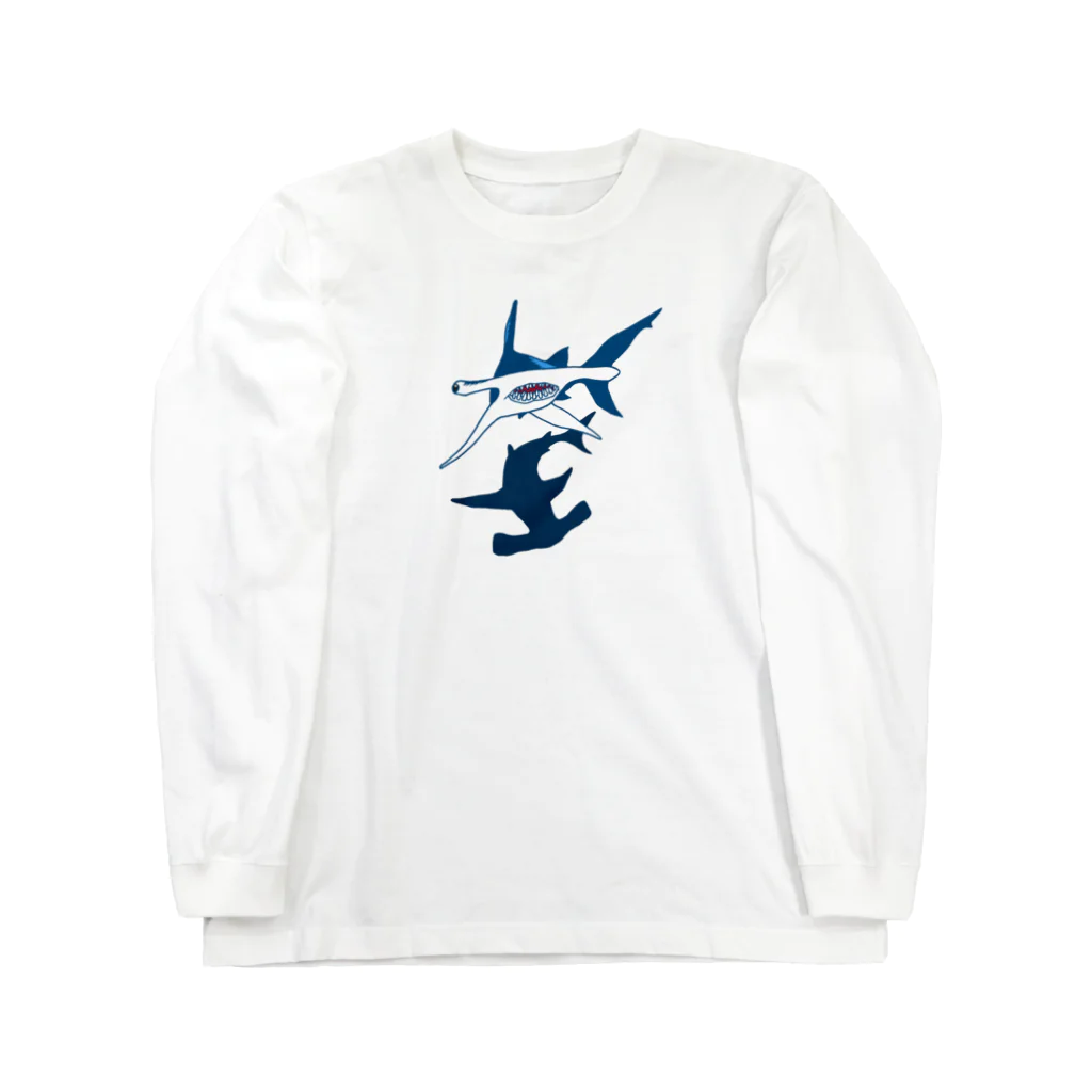 冥王星のシュモクザメ（カラー） Long Sleeve T-Shirt