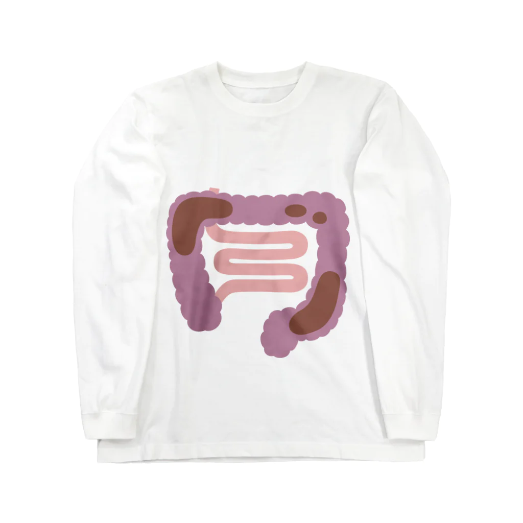 8anna storeの人体のなぞ。便がたまった大腸。 Long Sleeve T-Shirt