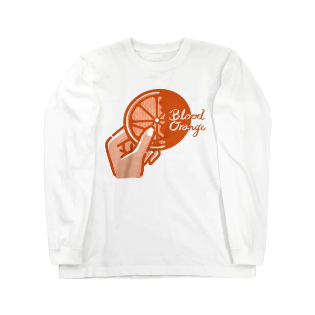 pino marche スズリ店のBlood Orange peel Long Sleeve T-Shirt