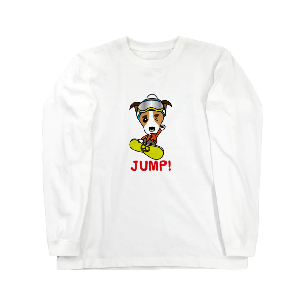 おりこうwanwanのJUMP!ジャックラッセルテリア Long Sleeve T-Shirt