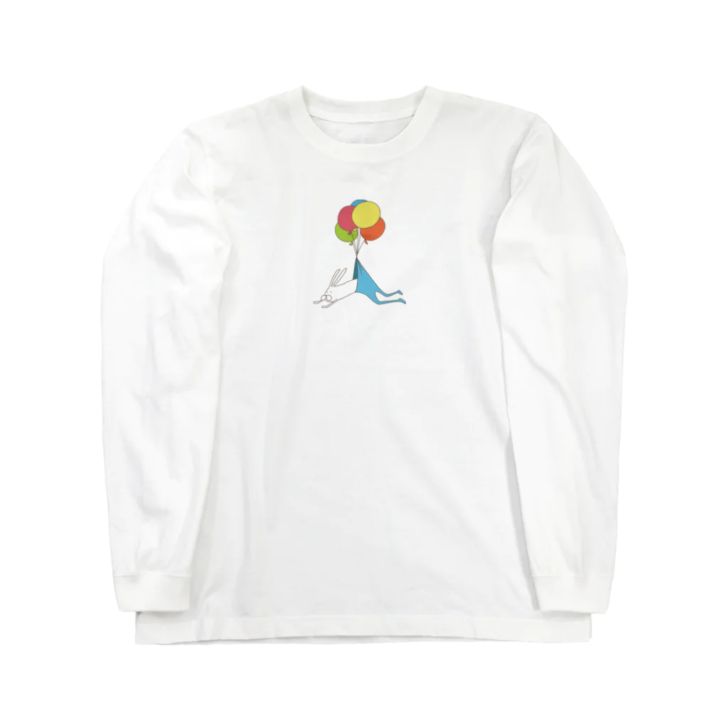 くらきち ONLINE SHOPのうさぎタイツとふうせん Long Sleeve T-Shirt