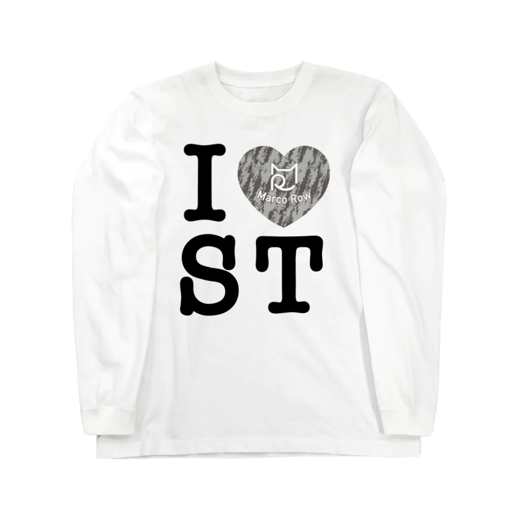 SHOP W　SUZURI店のI ♥ Saba Tora ロングスリーブTシャツ Long Sleeve T-Shirt