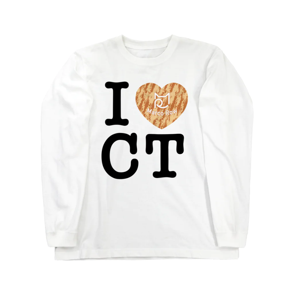 SHOP W　SUZURI店のI ♥ Cha Tora ロングスリーブTシャツ ロングスリーブTシャツ